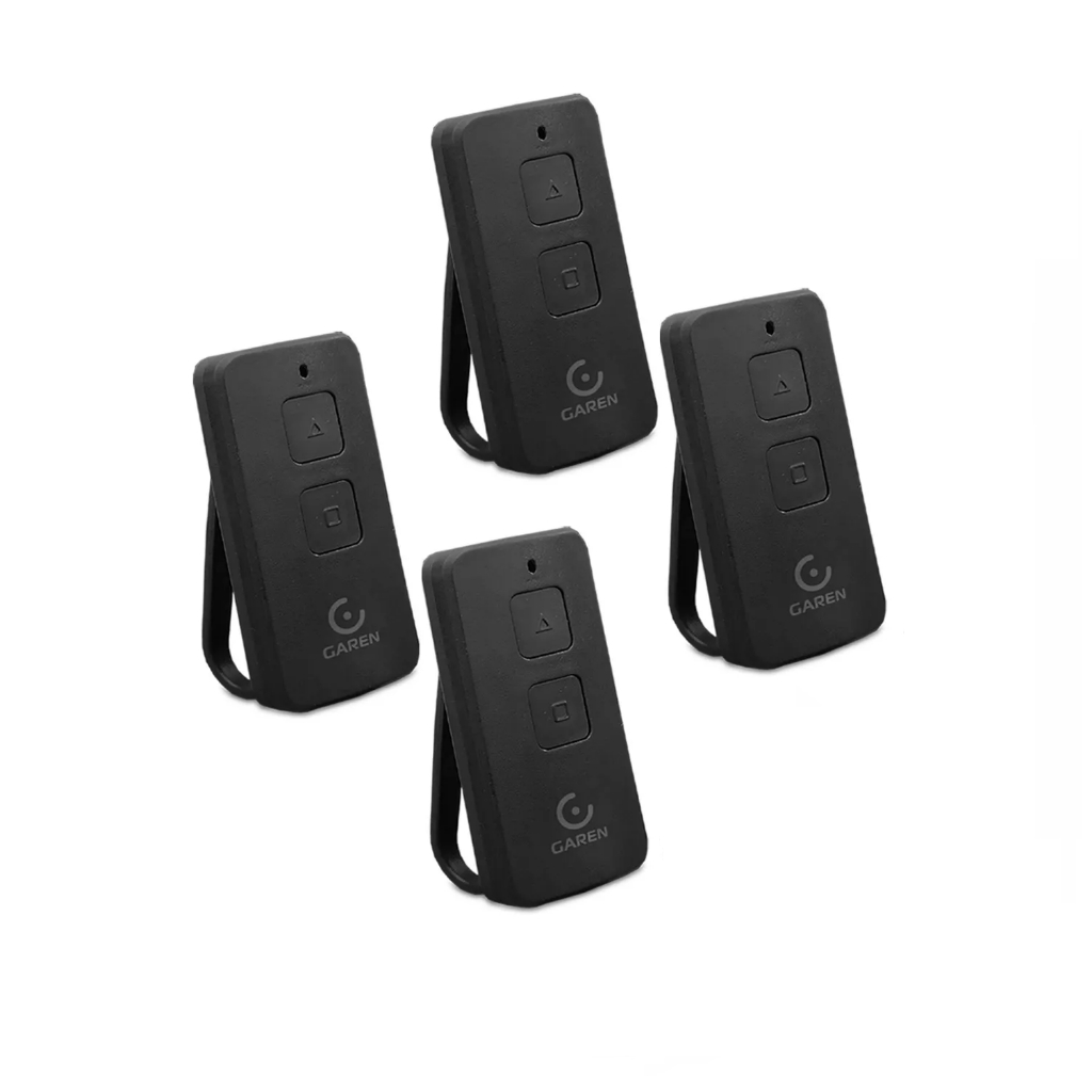 Kit 4 Controle Remoto Garen Txmax 433mhz Portão Alarme Preto