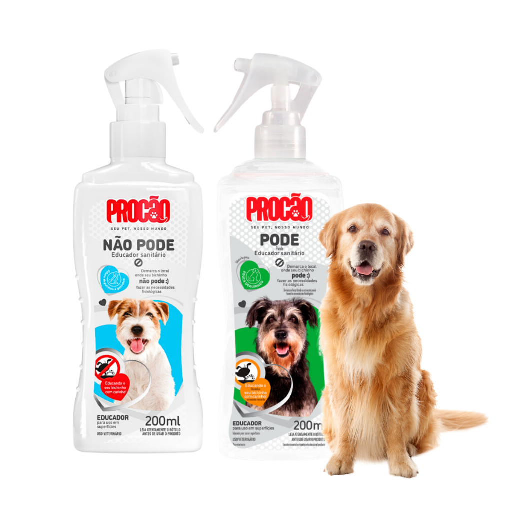 Kit Educador Sanitário Xixi Pode e Não Pode Procão p/ Cães Adestramento