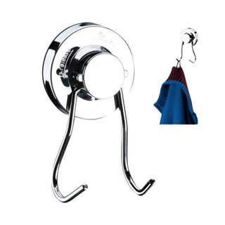 Cabide Gancho Duplo Porta Toalha Suporte Fixação Ventosa Sem Furo em Oferta na Shopee