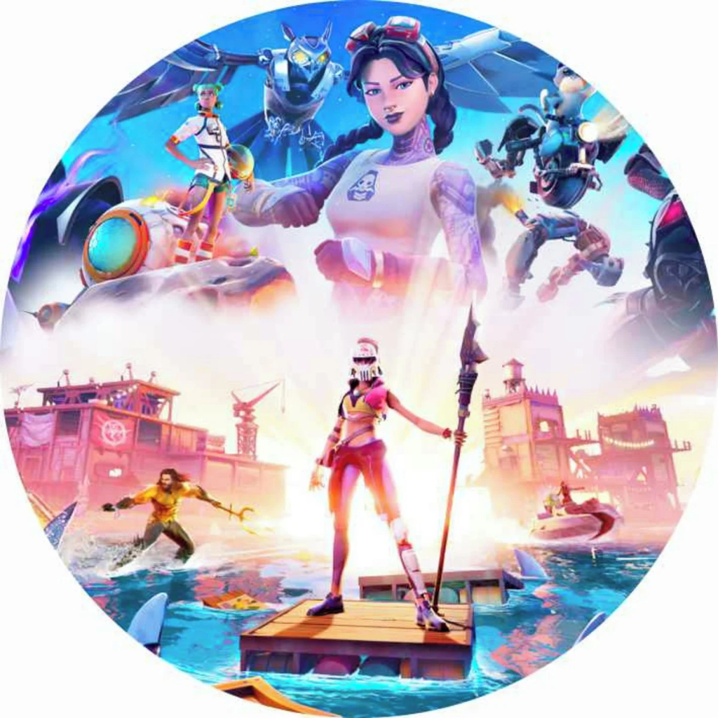 Painel Redondo em Tecido c/Elástico Fortnite — imagem 2 de 2