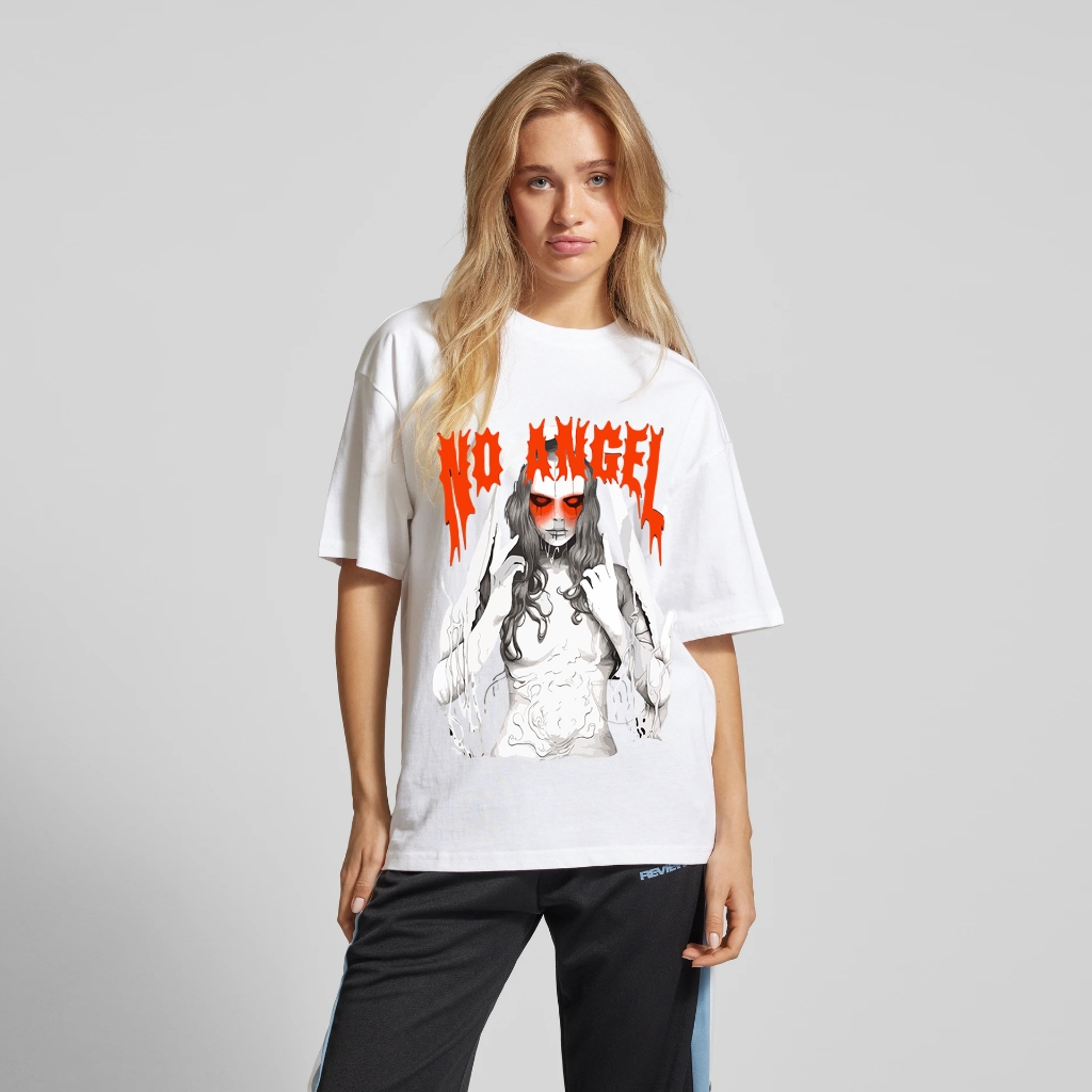 Camiseta Oversized Feminina Streetwear No Angel