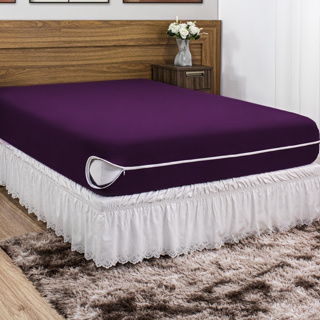 Capa de Colchão Casal Padrão - Malha Gel/Helanca com Zíper Reforçado em Oferta na Shopee