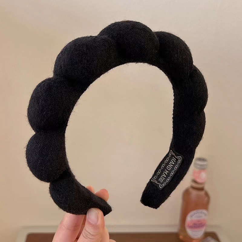 Simples colorido nuvem esponja bandana acessórios de cabelo feminino outono e inverno em Oferta na Shopee