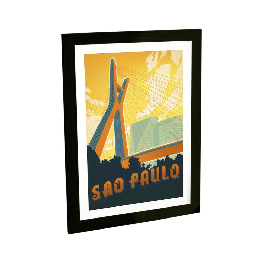 Quadro / Placa Decorativa Cidade De São Paulo Ponte Octávio Frias Decoração