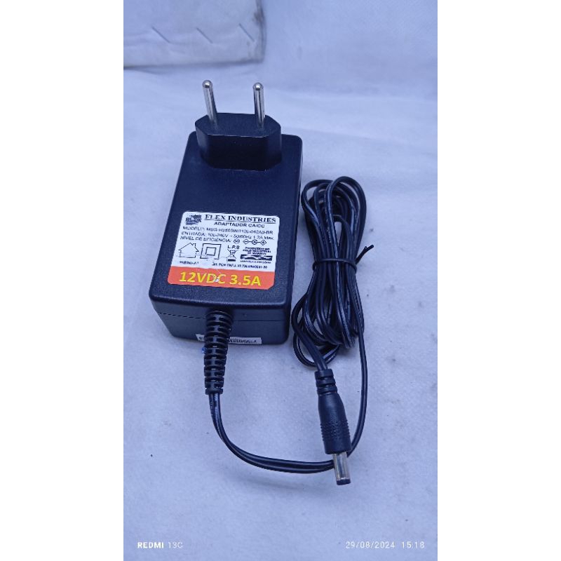 Fonte 9,5 Ou 12 Volts -(+) Para Teclado :Ctk 1100, Ctk 1150, Ctk 1200, Ctk 1250, Ctk 1300 Cabo