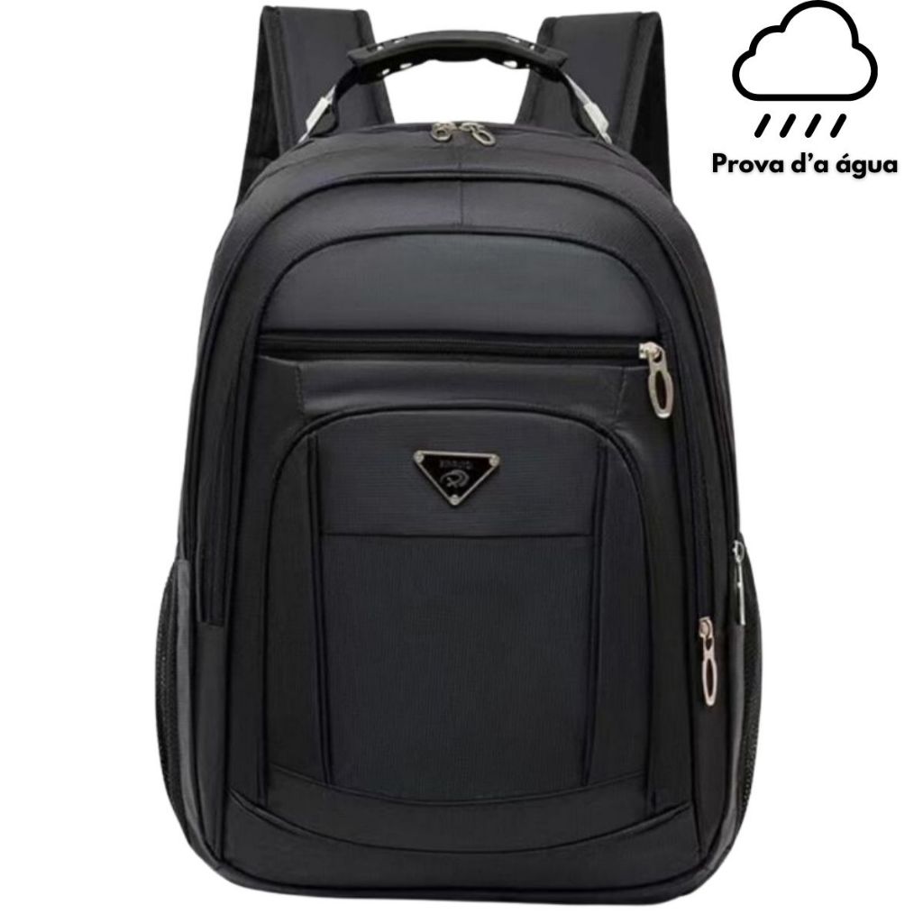 Bolsa Mochila de Couro Universitária Unissex Feminina Masculina Reforçada Com Cabo de Aço C/USB