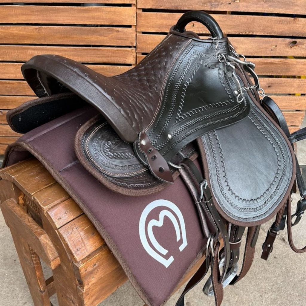 Sela Mangalarga Barata Para Cavalo Completa - Sela Couro Legítimo