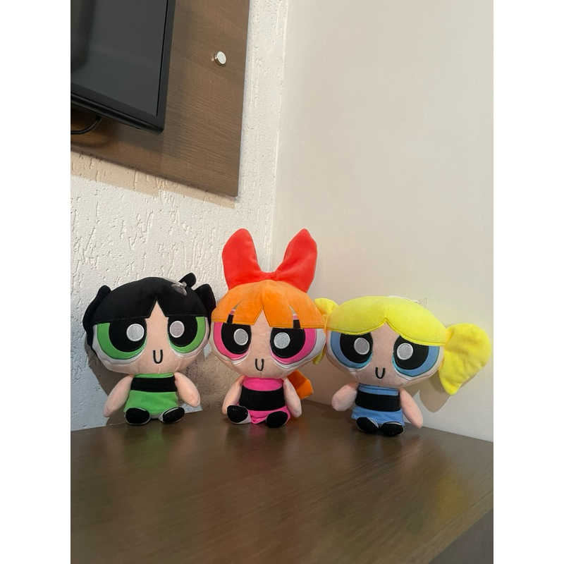 Pelúcia Meninas Superpoderosas Powerpuff - Pelúcia Meninas Super Poderosas - Florzinha, Lindinha & Docinho