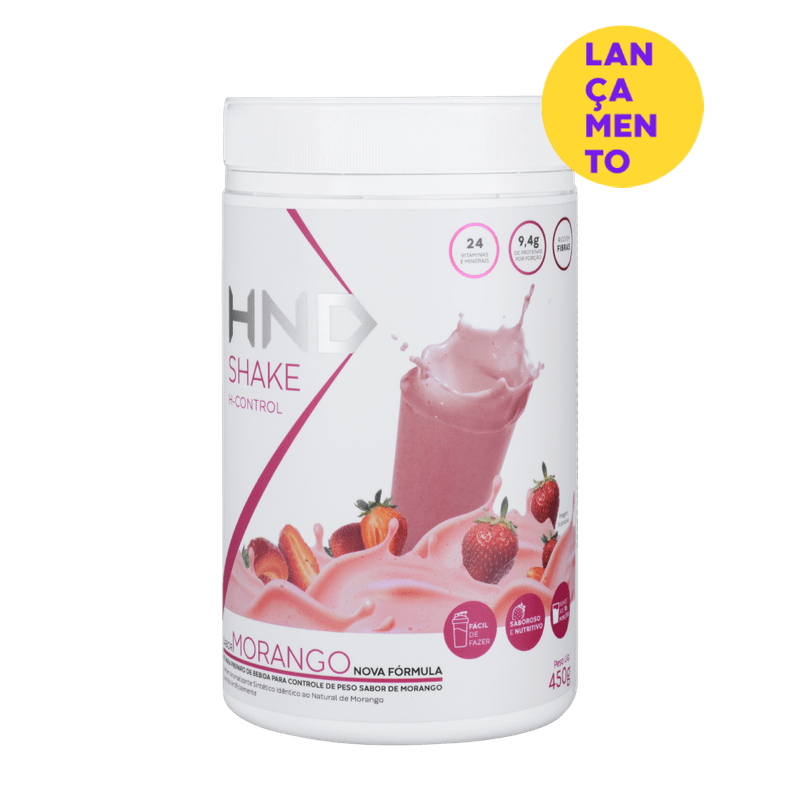 Shake Com Proteina - H-Control Sabor Morango HND 450g - PROMOÇÃO