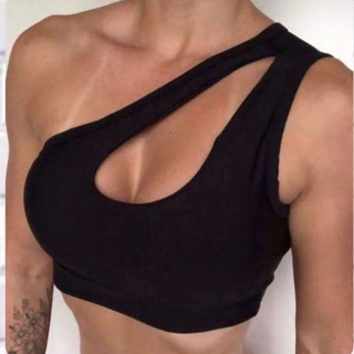 Top Gota de academia fitness suplex com bojo removivel ombro so em Oferta na Shopee