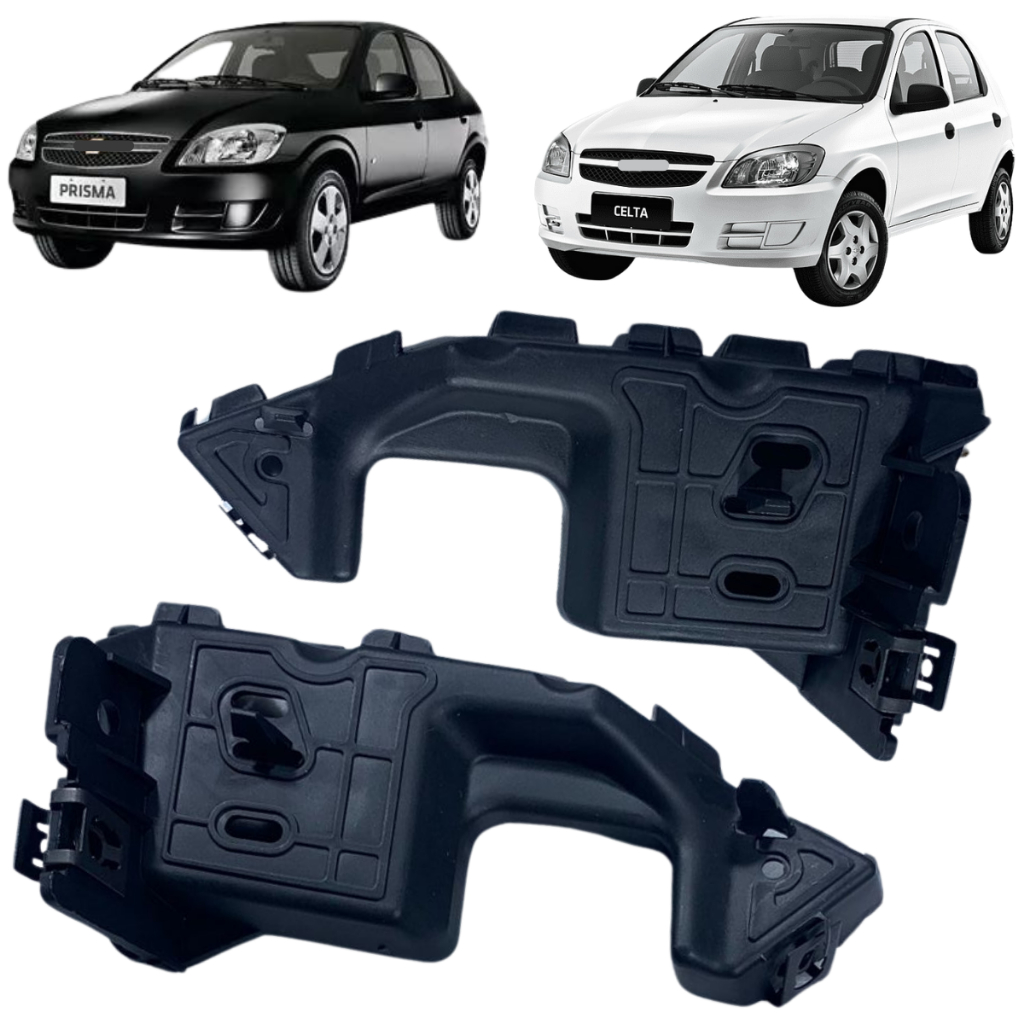 Par Guia Suporte Parachoque Dianteiro Celta Prisma 2008 2009 2010 2011 2012 2013 2014 2015 2016
