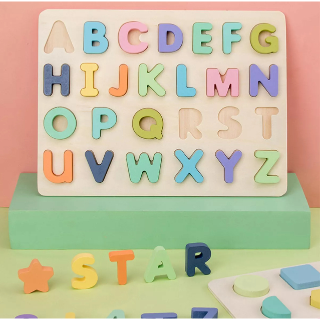Quebra-Cabeça Encaixe Letras Divertidas Minúsculo Maiúsculo Brinquedo Educacional Infantil Pedagogia em Oferta na Shopee