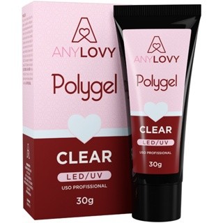 Polygel 30g - Anylovy Alongamento Unhas Molde F1 Cover Nude Branco Clear