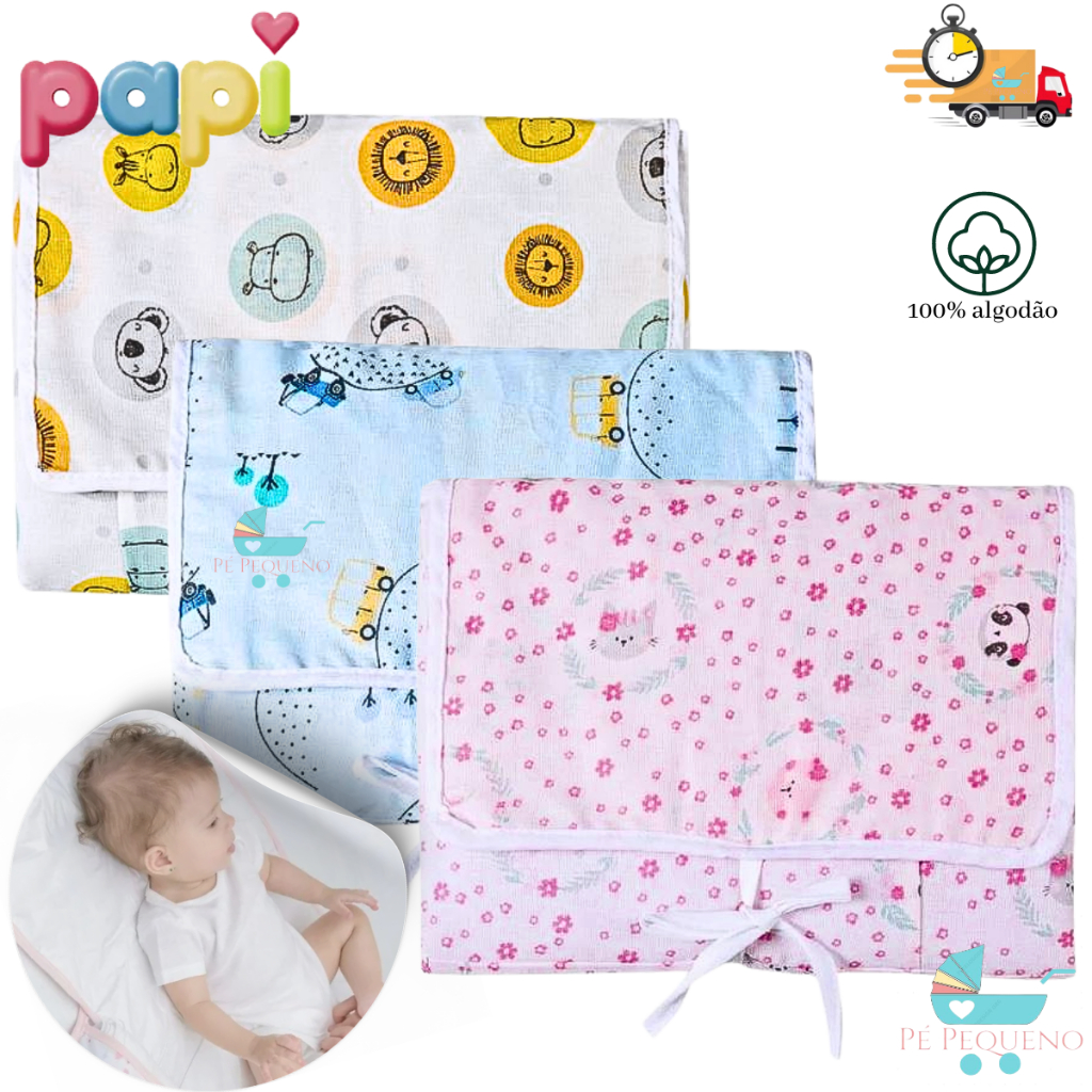 Trocador Porta Fraldas Portátil Bebê Impermeável Acolchoado - higiene bebe