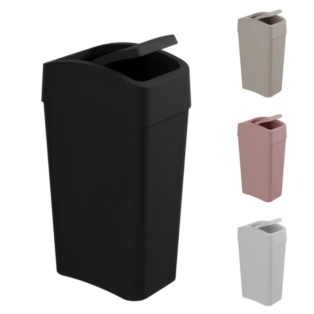 Lixeira Cesto de Lixo Banheiro Cozinha Tampa Basculante 8 L em Oferta na Shopee