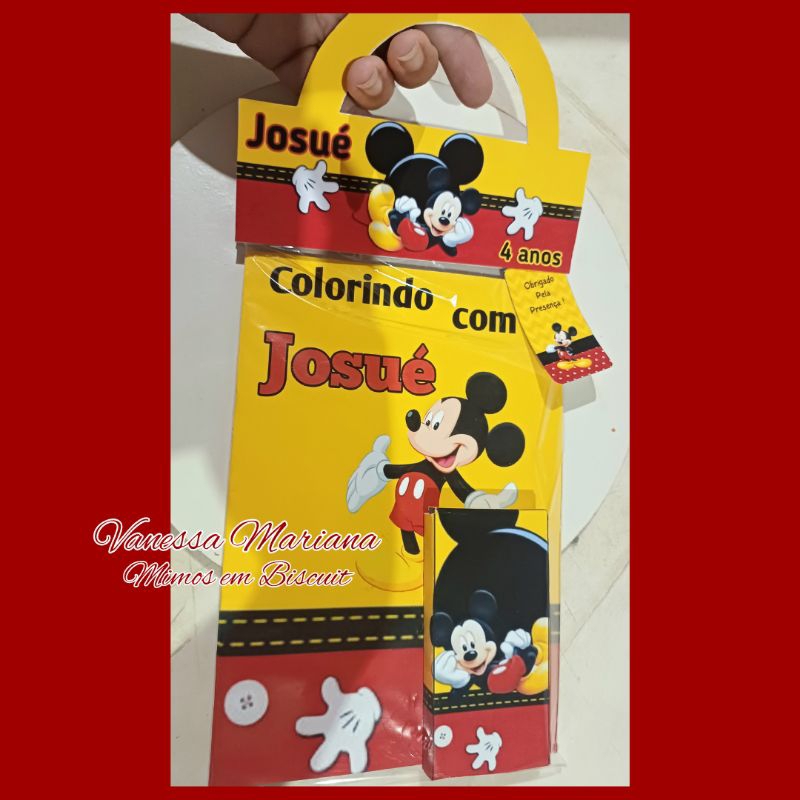 Livro de Colorir com Caixa de Giz de Cera, Lembrancinhas Personalizadas, Festa infantil, Livro de Colorir, ABC