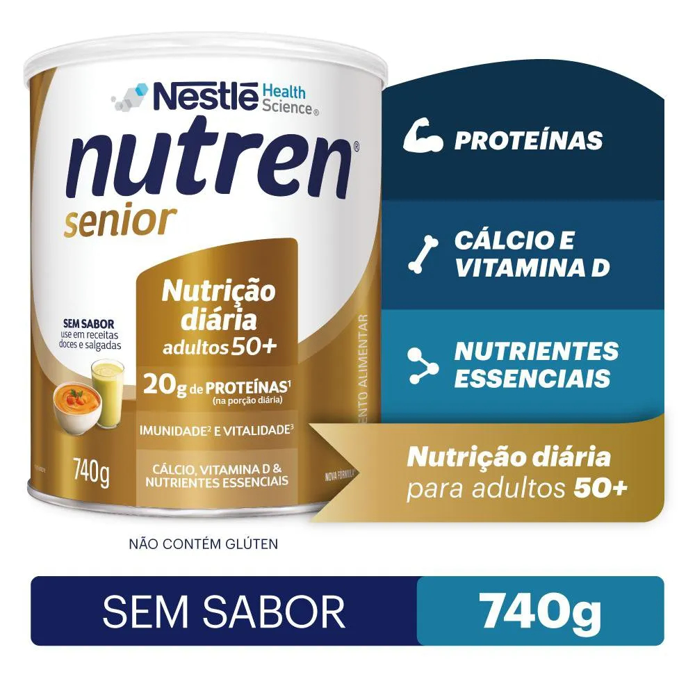 NUTREN Senior Complemento Alimentar Sem Sabor 740g em Oferta na Shopee