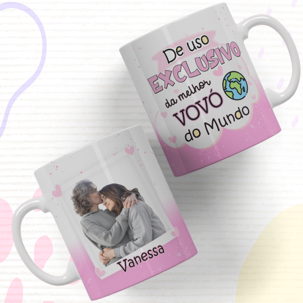 Caneca Personalizada Com foto e Nome Uso Exclusivo do Melhor Pai  Mãe  Vovó Vovô Tia Dinda Dindo em Oferta na Shopee