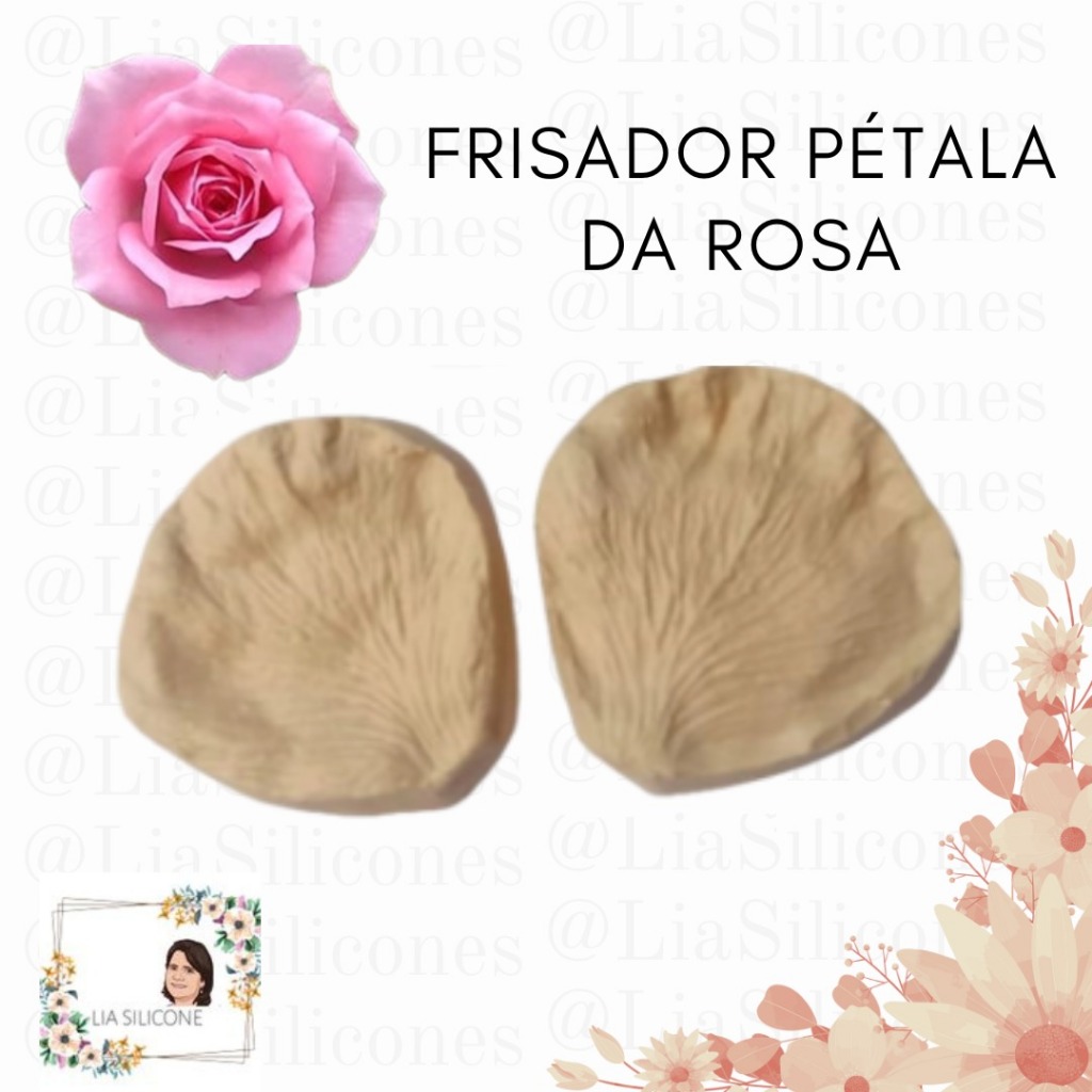 Frisador Pétala Da Rosa  - Molde silicone Para Biscuit E Confeitaria