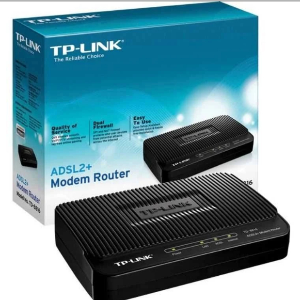 Modem Roteador ADSL2+ TP-Link - TD-8816