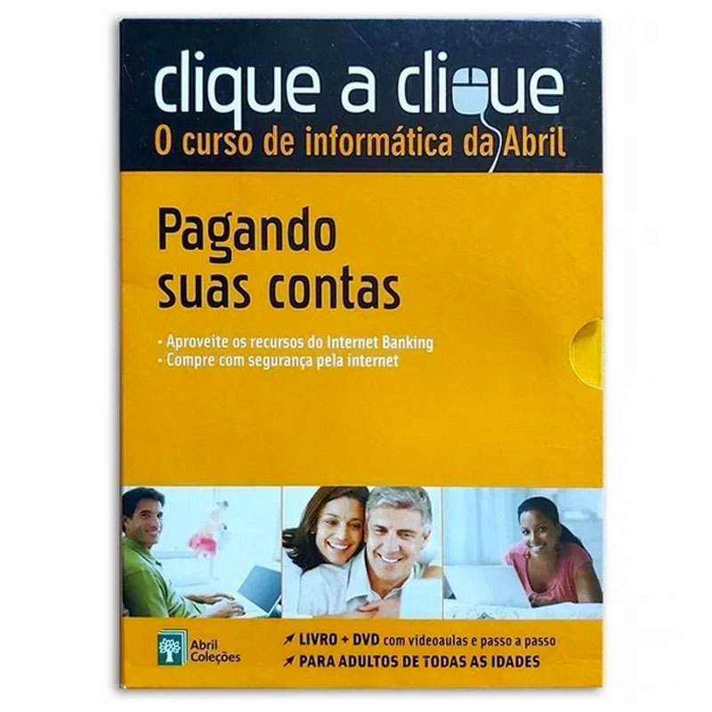 Livro Clique A Clique O Curso De Informática Da Abril - Pagando Suas Contas + Dvd