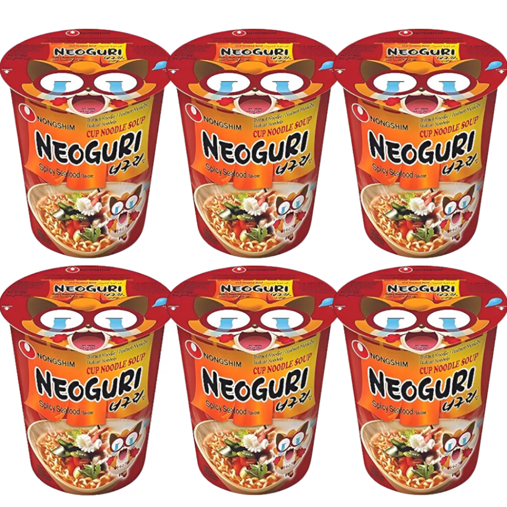 Kit 6 Lamen Coreano Neoguri Copo 62g Nongshim Dorama Comida Coreana
