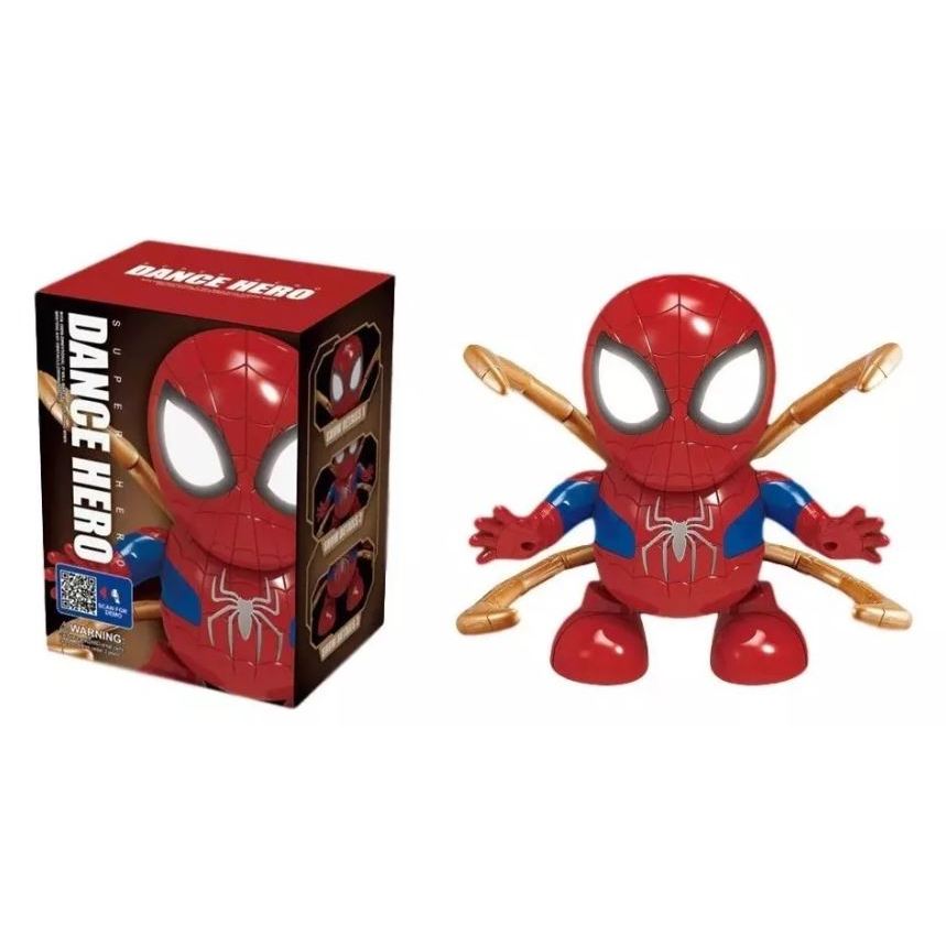 Boneco Robo Dance Hero Aranha Movimento luzes e som