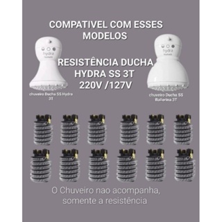 12 RESISTÊNCIA DUCHASS HYDRA ZAGONEL CORONA, NAO SERVE NO GORDUCHA em Oferta na Shopee