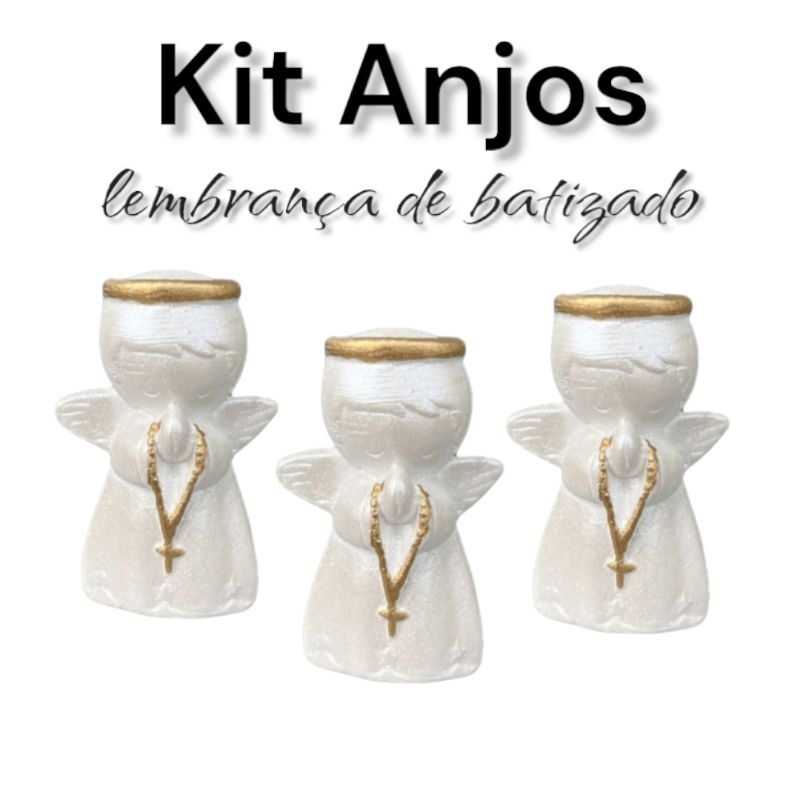 Anjo Lembrança de Batizado de 7 cm Kit com 10 Unidades em Oferta na Shopee