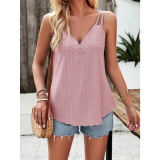 Parte Superior Do Tanque Das Mulheres Oco Tecido Jacquard Halter Top elegante Commuter Suspende