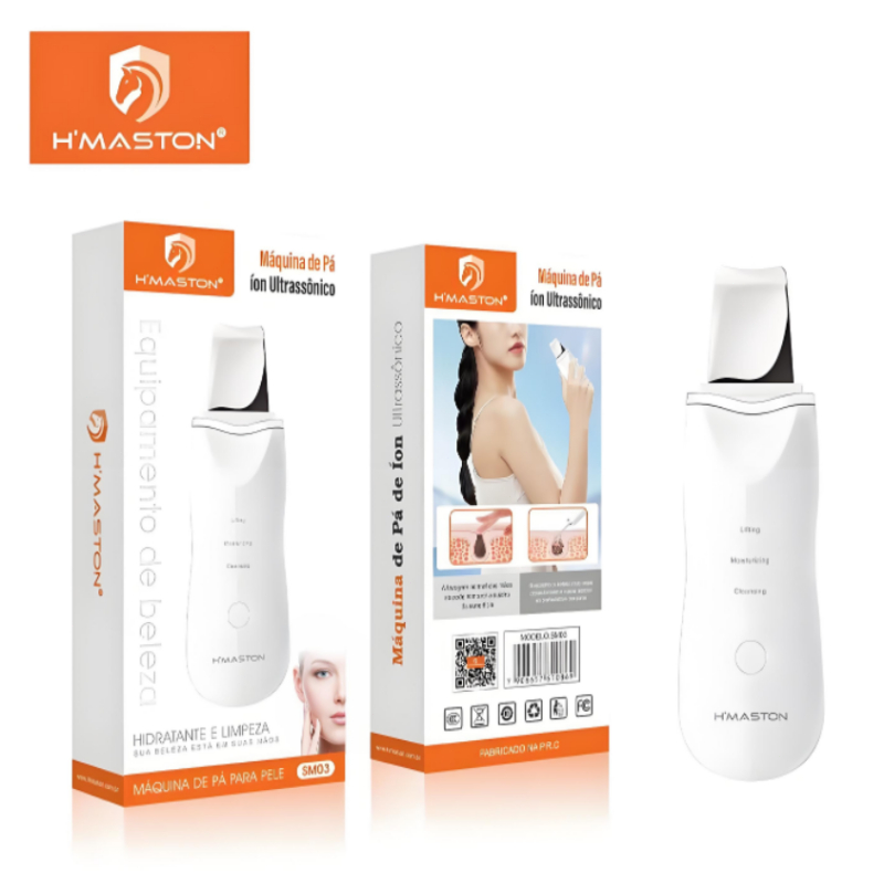Aparelho de Peeling Esfoliante Ultrassônico Limpeza Facial Profunda Remoção de Cravos Antirrugas