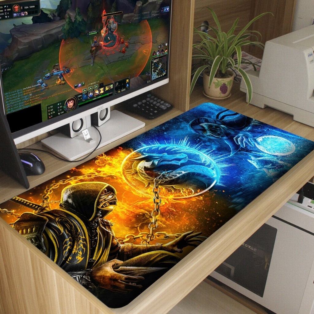 Mouse pad mortal k gamer Antiderrapante Grande diversas estampas 70x35 cm borda costurada em Oferta na Shopee