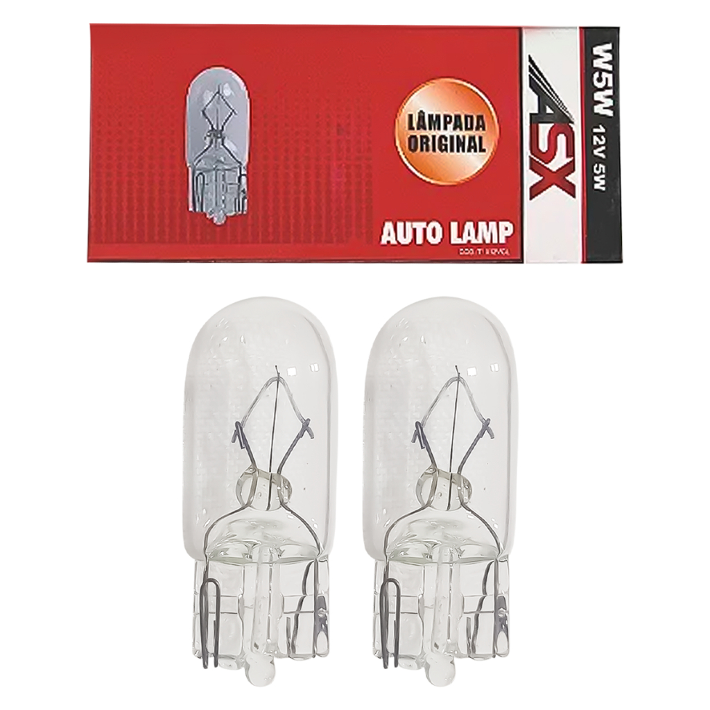 Kit 2 Lâmpadas T10 halogêneo Pingo esmagada Camarão 12V 5W C/2UND em Oferta na Shopee