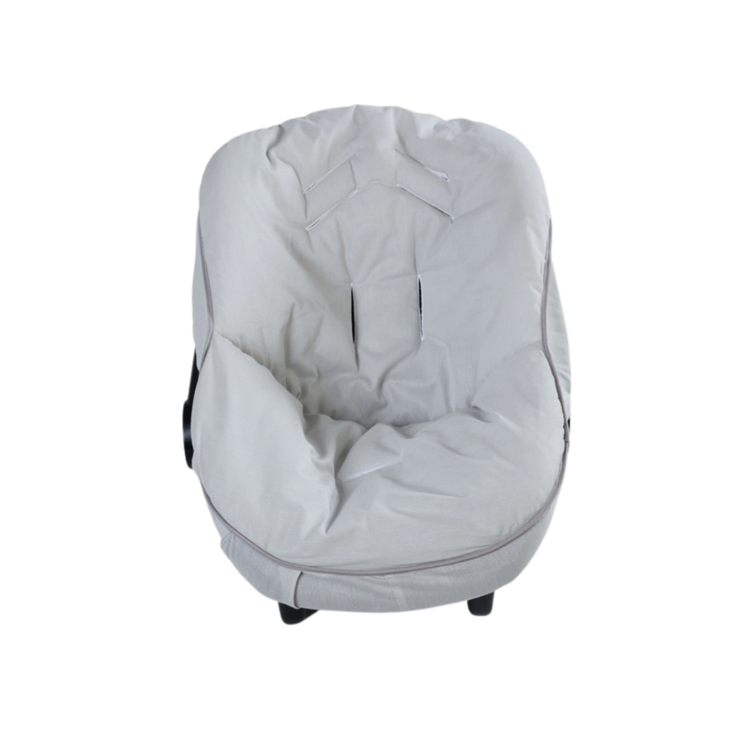 Capa Bebê Conforto Acolchoada Lisa Cinza 100% Poliéster Menino Menina