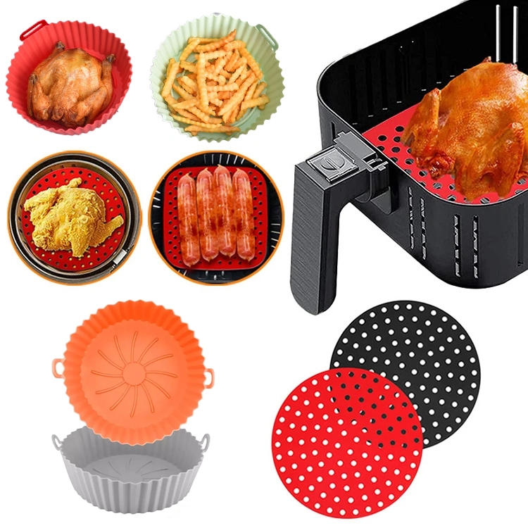 Forma Assadeira Para Air Fryer Forro Silicone 20cm Fritadeira Elétrica Universal