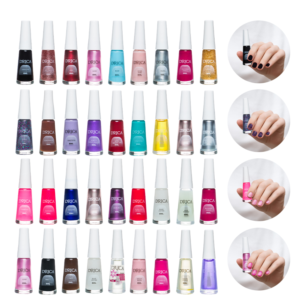 Kit Com 36 Esmaltes Drica - Cores Variadas - ATACADO em Oferta na Shopee
