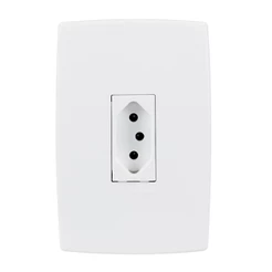 Tomada 2p+t 20a Branca Conjunto 4x2 Vertical Pial Plus