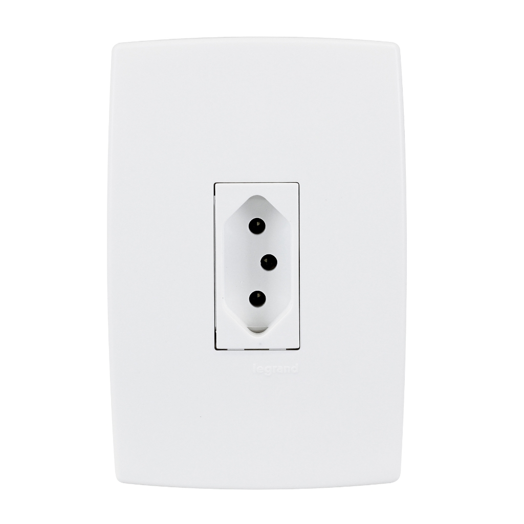 Tomada 2p+t 10a Branco Bor Par Conj Mont 4x2 Vert Pial Plus