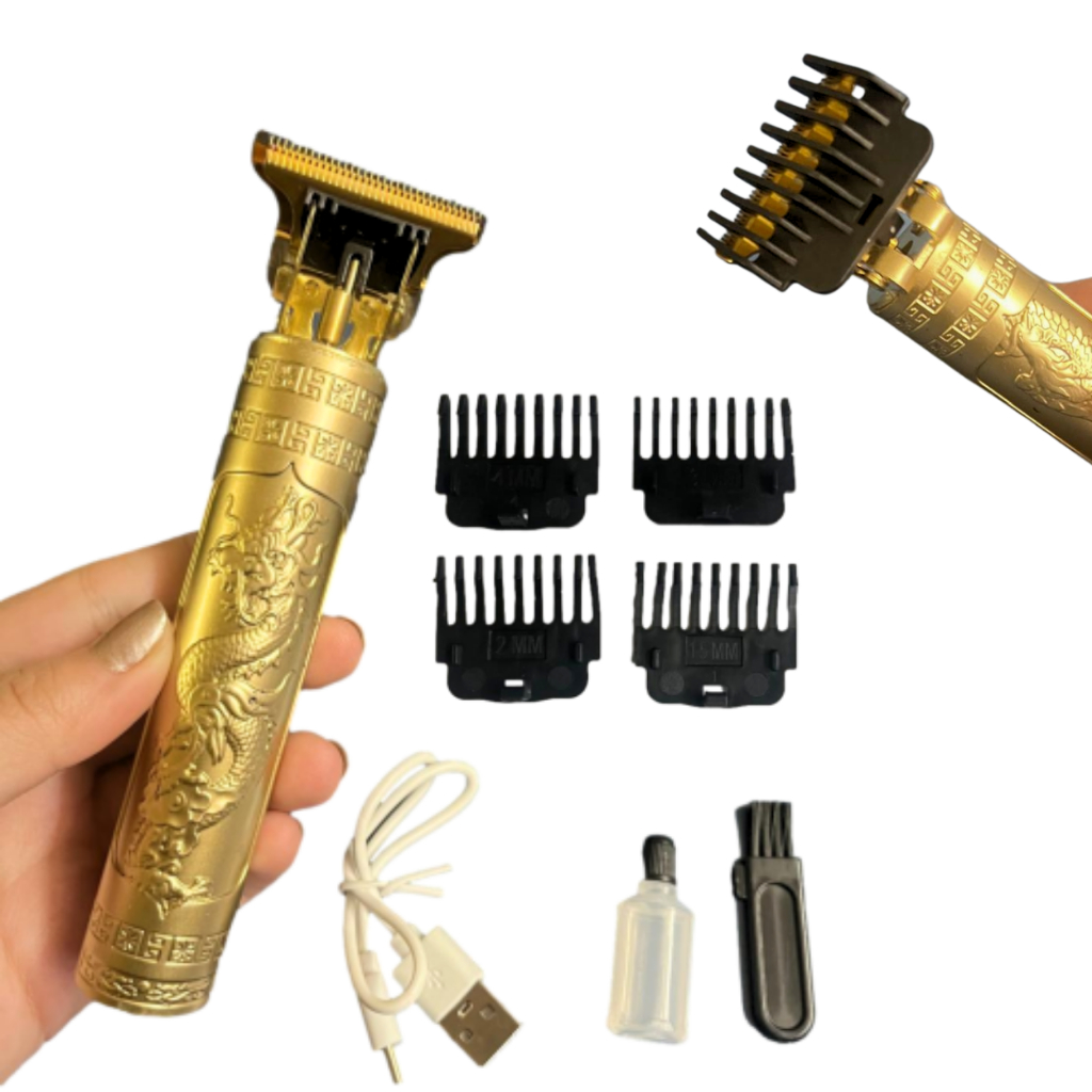 Máquina de cortar cabelo barbeiro dragão profissional elétrica bateria recarregável