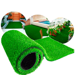 Grama Sintética (2,5m²) Decorativa 20mm Tapete Idêntica Natural Rolo Softgrass Premium Jardim