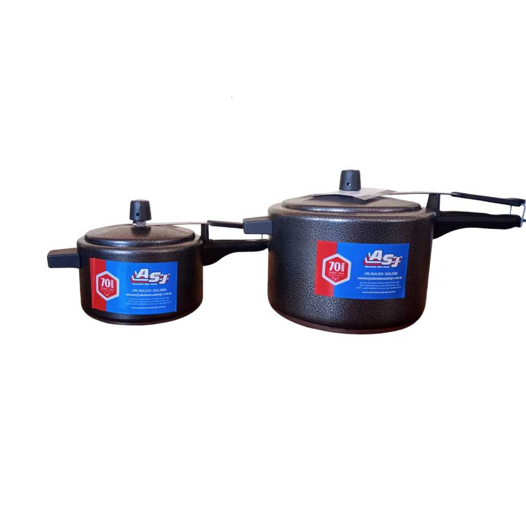 KITS COM 2 PANELAS DE PRESSÃO PRETA CRAKEADA 2L + 3 / 4,5 / 7 OU 10L + ENVIO RÁPIDO — imagem 2 de 2