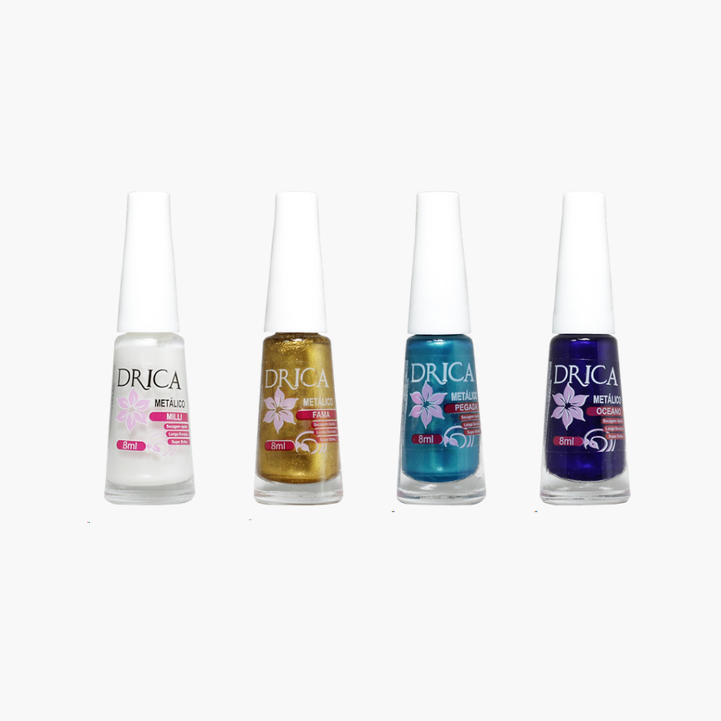 Kit Esmalte Drica Metálicos -  4 unidades em Oferta na Shopee