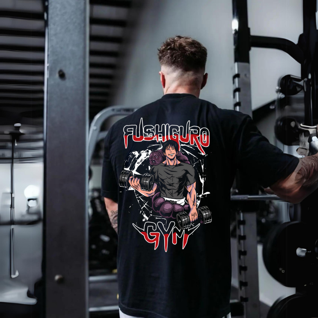 Camiseta Oversized Streetwear Fushiguro Toji Oversized Masculina Anime Moda Academia Treino 100% Algodão Novo