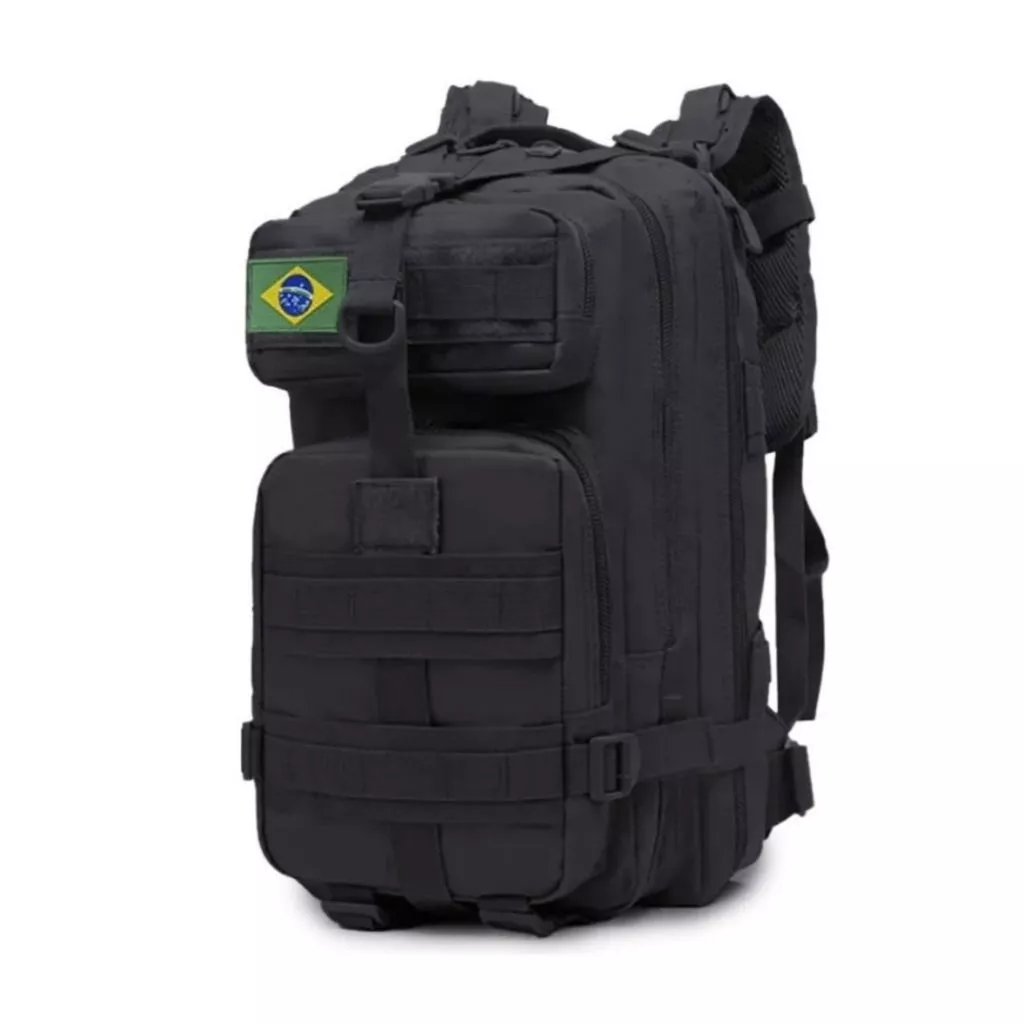 Mochila Militar Tática Masculina Feminina Grande 30 Litros acompanhar 1 bandeira de presente