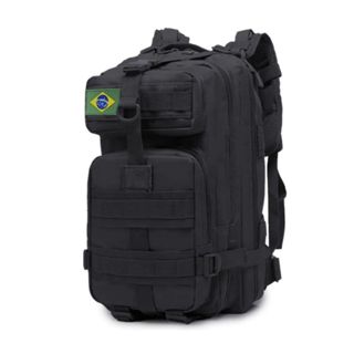 Mochila Militar Tática Masculina Feminina Grande 30 Litros acompanhar 1 bandeira de presente em Oferta na Shopee