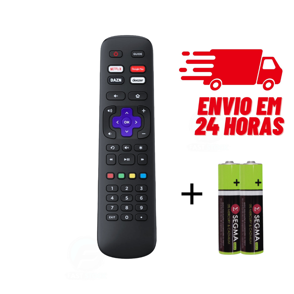 Controle Remoto Para TV Philco Roku PTV58G PTV55G PTV50R  PTV50G  PTV42G  PTV32G