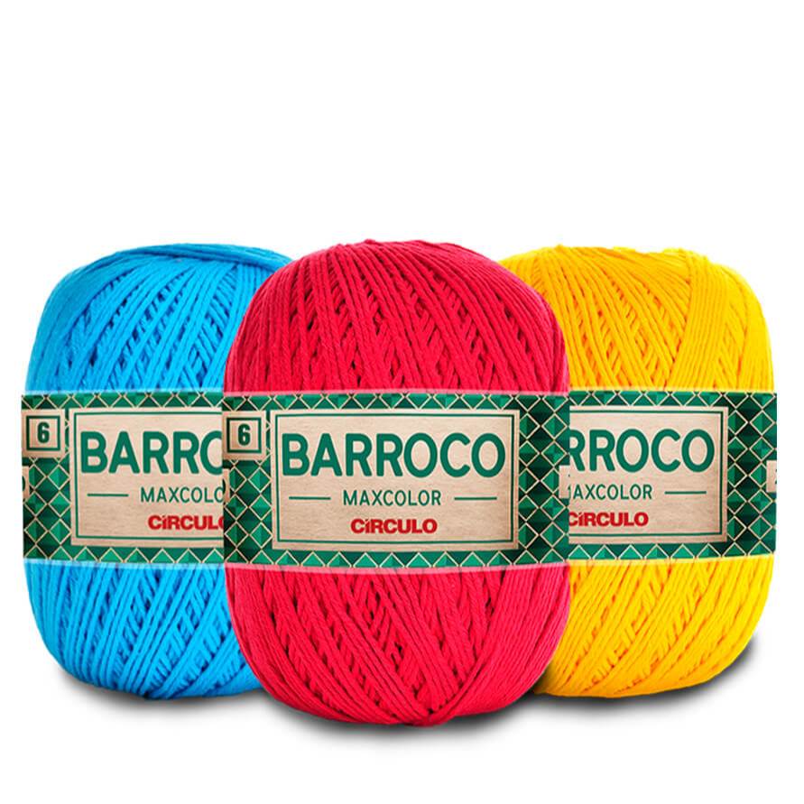 Barbante Barroco Maxcolor N°6 Circulo 400g em Oferta na Shopee