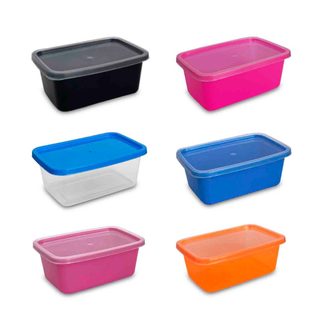 Kit Pote Retangular 500ml Transparente Marmita Fitness Organizador Microondas Freezer BPA Free
