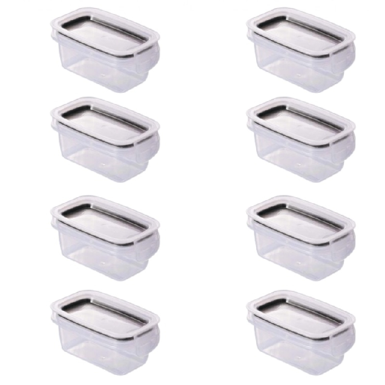 Conjunto 8 Potes 175 ml Hermético Mantimento Trava Mais em Oferta na Shopee