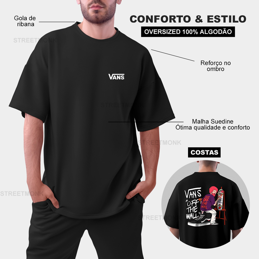Camiseta Oversized Streetwear 100% Algodão The Wall